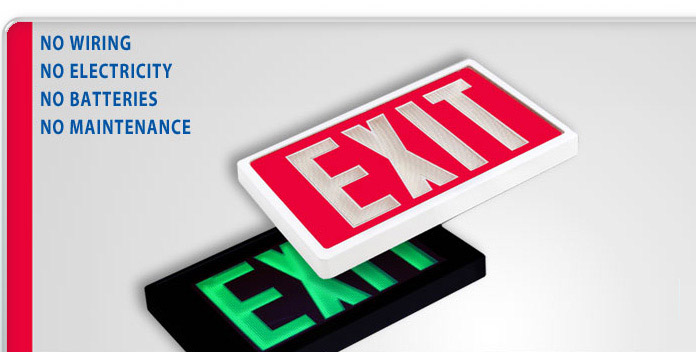 Betalux Exit Signs - Tritium Exit Signs